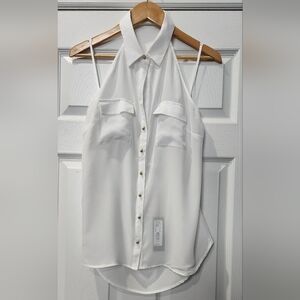 Eva Mendes New York and Co White Size Large Blouse